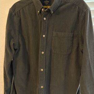 Portuguese Flannel Dark Gray Corduroy Button Down Shirt